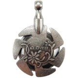 Clover Yarn Cutter Pendant (Antique Silver)