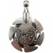 Clover Yarn Cutter Pendant (Antique Silver)