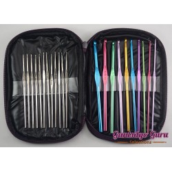 22-Pc. Aluminum and Steel Crochet Hook Set with Case