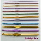 12-Pc. Aluminum Crochet Hook Set