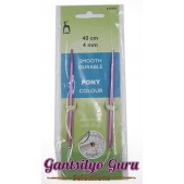 Pony Colored Aluminum Circular Knitting Needles 4MM (40CM)