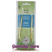 Pony Colored Aluminum Circular Knitting Needles 5MM (40CM)