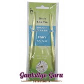 Pony Colored Aluminum Circular Knitting Needles 6.5MM (60CM)