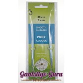 Pony Colored Aluminum Circular Knitting Needles 6MM (40CM)