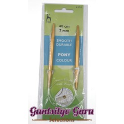 Pony Colored Aluminum Circular Knitting Needles 7MM (40CM)