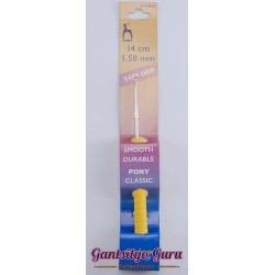 Pony Easy Grip Flat Steel Crochet Hook 1.50MM
