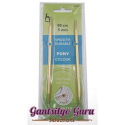 Pony Colored Aluminum Circular Knitting Needles 5MM (80CM)