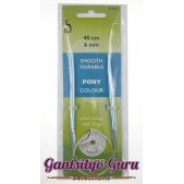 Pony Colored Aluminum Circular Knitting Needles 6MM (40CM)