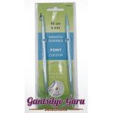 Pony Colored Aluminum Circular Knitting Needles 6MM (80CM)