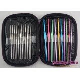 22-Pc. Aluminum and Steel Crochet Hook Set with Case
