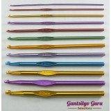 12-Pc. Aluminum Crochet Hook Set