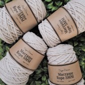 Dapper Dreamer Macrame Rope 5MM Set of 4 Natural