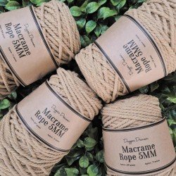 Dapper Dreamer Macrame Rope 5MM Set of 4 Tan