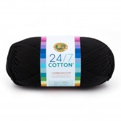 Lion Brand 24/7 Cotton Black