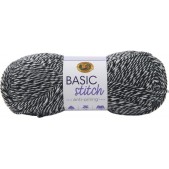 Lion Brand Basic Stitch Anti Pilling Black White