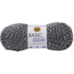 Lion Brand Basic Stitch Anti Pilling Black White