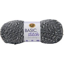 Lion Brand Basic Stitch Anti Pilling Black White