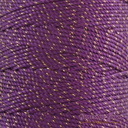 Nylon Thread 1.5MM Purple Gold Metallic