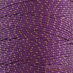 Nylon Thread 1.5MM Purple Gold Metallic
